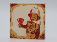 LEGO part Panel 1 x 6 x 5 with Baron von Barron and Red Diamond Pattern 59349pb177