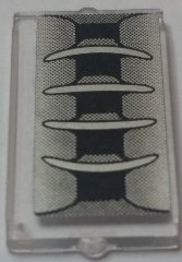 LEGO part Glass for Window 1 x 2 x 3 with Vent Intake Pattern (Sticker) - Set 70721 (60602pb09)