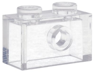 LEGO part Brick, Modified 1 x 2 with Stud on Side without Bottom Stud Holder (7133)
