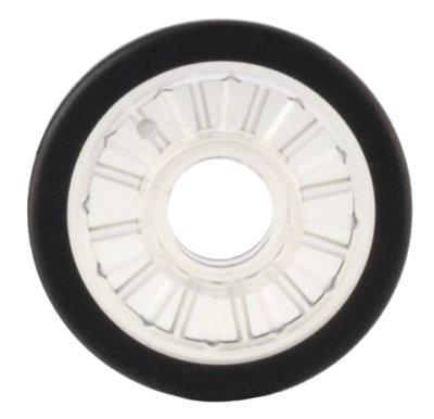 LEGO part Wheel Wheelchair with Technic Pin Hole with Molded Black Hard Rubber Tire Pattern (80441pb01)