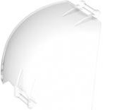 LEGO part Windscreen Quarter Dome, Bar Handles at Top and Bottom (87375)