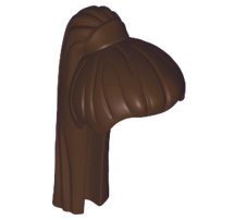 LEGO part Figurine, Cheveux Femme Queue de Cheval Longue Lisse avec Porte-Chignon (17347)