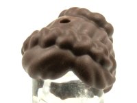 LEGO part Mini Doll, Cheveux Femelle Tresses Tirées en Chignon, Trous Haut et Arrière - Caoutchouc Flexible 24080