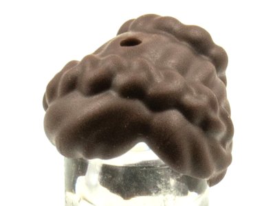 LEGO part Mini Doll, Cheveux Femelle Tresses Tirées en Chignon, Trous Haut et Arrière - Caoutchouc Flexible (24080)