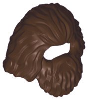 LEGO onderdeel Minifigure, Hair Shaggy and Long with Beard (37784)