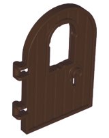 LEGO part Door 1 x 4 x 6 Round Top with Window and Keyhole, Reinforced Edge 64390
