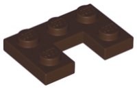 LEGO part Plate, Modified 2 x 3 with 1 x 1 Cutout 73831