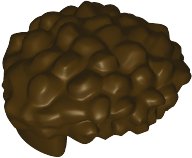 LEGO part Minifigure, Hair Male, Coiled with Short Straight Sides (80682)
