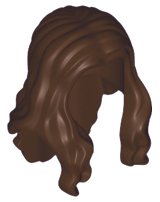 LEGO part Minifigure, Hair Long Wavy with Center Part 95225