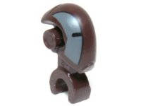 LEGO part Minifigure, Head, Modified Mechanical with Dark Bluish Gray and Black Pattern (SW FA-4 Pilot Droid) 98103pb03