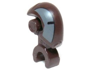 LEGO part Minifigure, Head, Modified Mechanical with Dark Bluish Gray and Black Pattern (SW FA-4 Pilot Droid) (98103pb03)