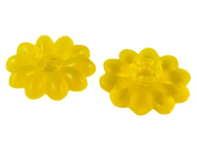 LEGO part Clikits, Icon Flower 10 Petals 2 x 2 Large with Pin, Frosted (Solid and Transparent Colors) (45455)