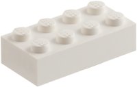 LEGO part Modulex, Brick 2 x 4 (Lego on studs) Mx1142L