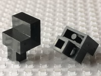 LEGO part Modulex Furniture Stool 2 x 2 x 3 (Glued) (Mx1382)