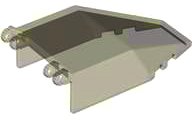 LEGO part Windscreen 7 x 4 x 1 2/3 with Locking Dual 2 Fingers, 9 Teeth 30372