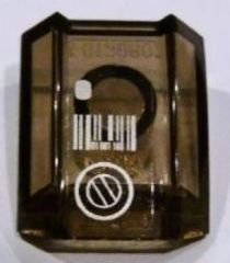 LEGO part Slope, Curved 2 x 2 Lip with Silver Windscreen Display Pattern (Sticker) - Set 7704 (30602pb058)
