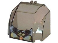 LEGO part Windschutzscheibe 4 x 6 x 4 Canopy mit Scharnier und Res-Q Muster 30633pb04