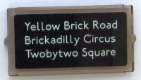 LEGO onderdeel Glass for Window 1 x 2 x 3 with 'Yellow Brick Road', 'Brickadilly Circus' and 'Twobytwo Square' Pattern (Sticker) - Set 10258 60602pb11