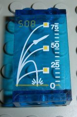 LEGO part Platte 1 x 2 x 3 - Massiv Noppen mit '508' und Launch Command Anzeige Muster (Aufkleber) - Set 6452 2362apb08