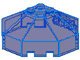 LEGO onderdeel Windscreen 6 x 6 x 2 Octagonal Canopy without Axle Hole (2418a)