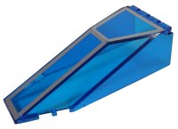 LEGO part Windscreen 10 x 4 x 2 1/3 Canopy with Silver Lines Pattern 2507pb03