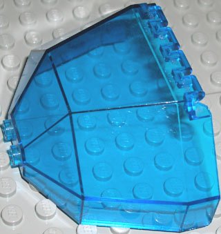 LEGO part Windscreen 8 x 3 1/2 x 4 1/6 Canopy Half Octagonal (6084)