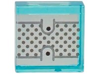 LEGO part Carreau 1 x 1 avec Motif Points et Lignes Noirs et Gris Bleuâtre Foncé sur Fond Argent 3070pb390