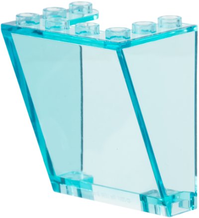 LEGO part Windscreen 3 x 4 x 4 Inverted, Rounded Top Corners, Cutout Bottom Corners (72475)