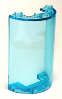 LEGO part Cylinder Half 2 x 4 x 5 with 1 x 2 Cutout 85941