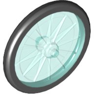 LEGO part Wheel Bicycle with Molded Black Hard Rubber Tire Pattern 92851pb01