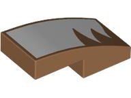 LEGO part Slope, Curved 2 x 1 x 2/3 with White Fur Pattern Model Left Side (11477pb188L)