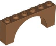 LEGO part Arco 1 x 6 x 2 - Parte Superior Delgada sin Refuerzo Inferior 12939