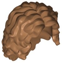 LEGO onderdeel Minifiguur, Haar Vrouw Lang Warrig met Midden Scheiding (20595)