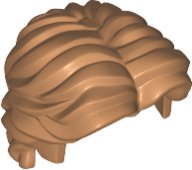 LEGO part Minifigure, Capelli Corti Ondulati con Riga Centrale (26139)