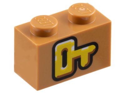 LEGO part Brique 1 x 2 avec motif Clé Jaune avec Contour Noir (Super Mario Key Block) (3004pb316)