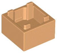 LEGO onderdeel Container, Doos 2 x 2 x 1 - Bovenopening met Platte Binnenbodem 35700