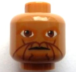 LEGO part Minifigure, Head Alien with SW Eeth Koth Pattern (3626pb0625)