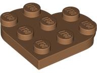 LEGO part Plate, Round 3 x 3 Heart 39613
