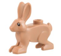 LEGO onderdeel Hare, Standing with Black Eyes and White Pupils Pattern 67900pb01