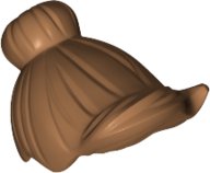 LEGO part Minifigure, Hair Female with Top Knot Bun and Forelock 93562