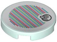 LEGO part Tile, Round 2 x 2 with Bottom Stud Holder with Super Mario Scanner Code Fruit Pattern (Sticker) - Set 71417 14769pb589