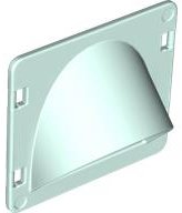 LEGO part Duplo Door / Window Pane 1 x 4 x 3 Flat Front with Curved Pane Arch (28593)