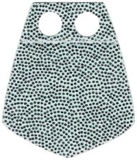 LEGO part Minifigure Skirt Cloth Pentagonal with Silver Dots Pattern 73527