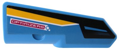 LEGO part Technic, Pannello Fairing #22 Molto Piccolo Liscio, Lato A con 'OPTIMIZERS' Motivo Strisce Nere e Gialle (Adesivo) - Set 42095 (11947pb038)