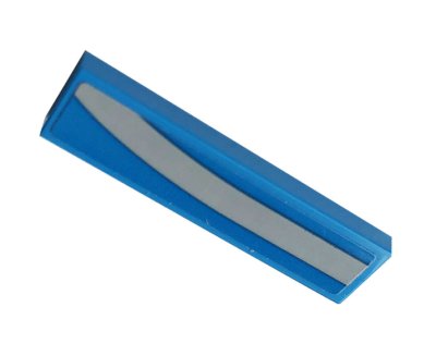 LEGO part Tile 1 x 4 with Gray Stripe Pattern Model Right Side (Sticker) - Set 42083 (2431pb0684R)