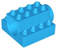 LEGO part Duplo, Brick 4 x 4 x 2 with Large Rotor Mounting (Ferris Wheel) (29141)