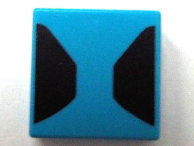 LEGO part Fliese 1 x 1 mit schwarzem Trapezoid Muster (3070pb355)