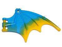 LEGO part Dragon Wing 8 1/4 x 5 with Marbled Bright Light Orange Trailing Edge Pattern 38547pb03