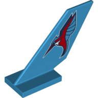 LEGO part Tail Shuttle with Red and Blue Bird Pattern on Both Sides 6239pb109