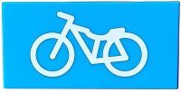 LEGO onderdeel Tile 2 x 4 with White Bicycle Pattern 87079pb0823